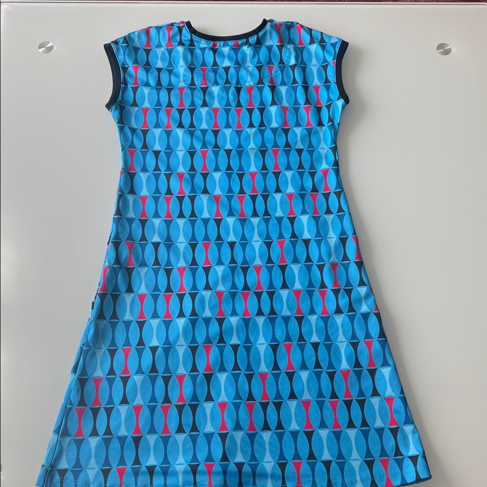 Lesley Evers Retro Mod Dress Stretch Pop Art 60s- Made in USA Sz XS - Picture 7 of 9